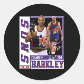 Charles Barkley: De legende van Chuck Basketball, Ronde Sticker (Voorkant)