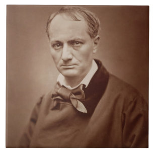 Charles Baudelaire (1821-67), Franse dichter, port Tegeltje