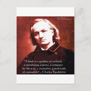 Charles Baudelaire "Een boek is" citaat van het Wi Briefkaart