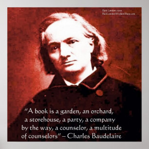 Charles Baudelaire "Een Boek Is" Wijsheid Quote Po Poster