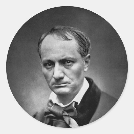 Charles Baudelaire -  foto 1878 Ronde Sticker (Voorkant)