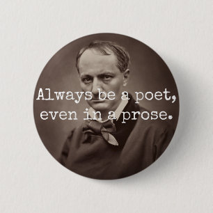 Charles Baudelaire Ronde Button 5,7 Cm