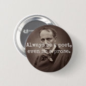 Charles Baudelaire Ronde Button 5,7 Cm (Voorkant /achterkant)
