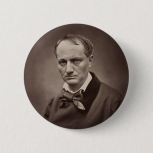 Charles Baudelaire van Étienne Carjat Ronde Button 5,7 Cm