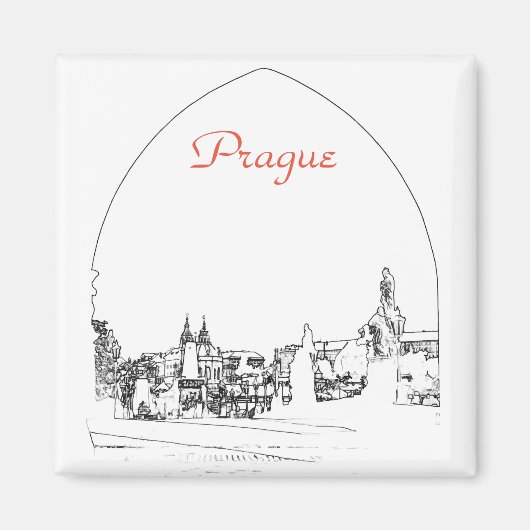 Charles bridge in Praag, Tsjechië Magneet (Voorkant)