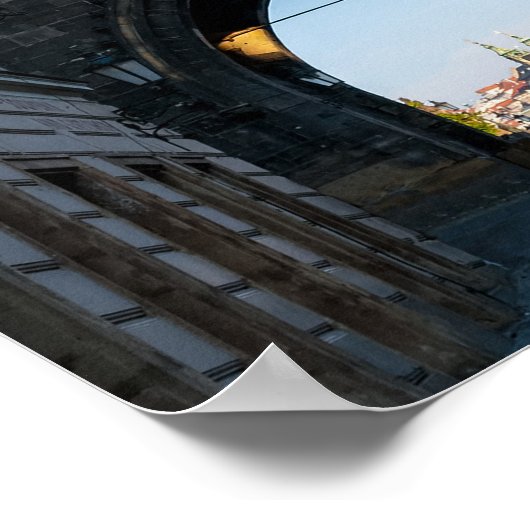 Charles bridge old tower & Prague castle Poster (Hoek)