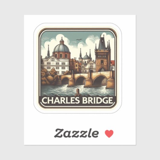 Charles Bridge (Tsjechië)  sticker (Vel)