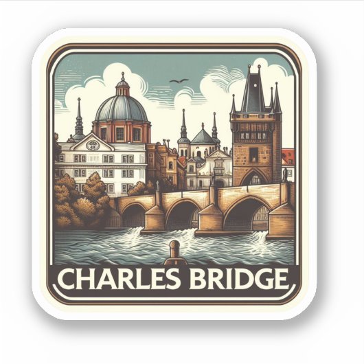 Charles Bridge (Tsjechië)  sticker (Voorkant)