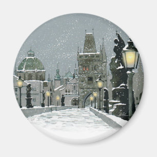 Charles Bridge Winter magnet Magneet