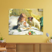  Charles Burton Barber Suspense Canvas Afdruk (Insitu (Woonkamer))
