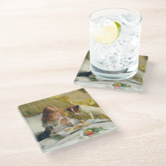  Charles Burton Barber Suspense Glazen Onderzetter (Schuin)