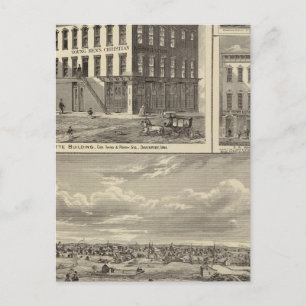 Charles City en gebouwen Briefkaart