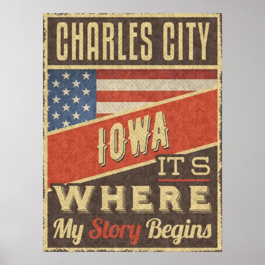 Charles City Iowa Poster (Voorkant)