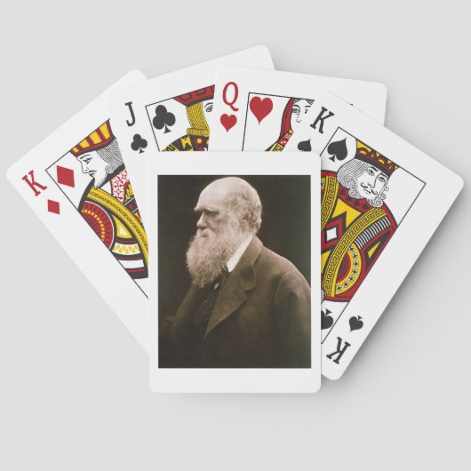 Charles Darwin (1809-82) (foto) Pokerkaarten (Achterkant)