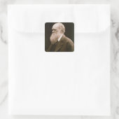 Charles Darwin (1809-82) (foto) Vierkante Sticker (Tas)