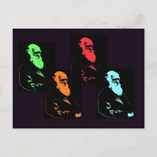 Charles Darwin Collage Briefkaart