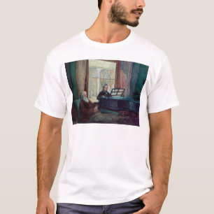 Charles Darwin en zijn vrouw in de Piano T-shirt