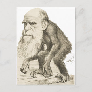 Charles Darwin het Man van de aap Briefkaart
