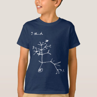 Charles Darwin - Ik denk (Wit) T-shirt