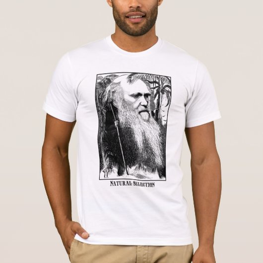 Charles Darwin - natuurlijke selectie T-shirt (Voorkant)