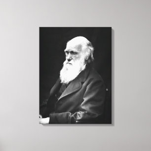 Charles Darwin Portrait Canvas Afdruk