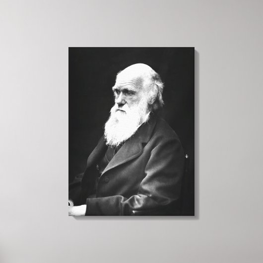 Charles Darwin Portrait Canvas Afdruk (Voorkant)