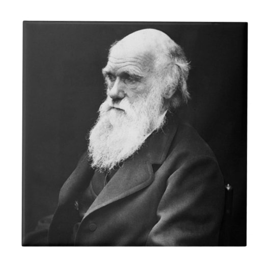 Charles Darwin Portrait Tegeltje (Voorkant)