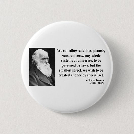 Charles Darwin Quote 4b Ronde Button 5,7 Cm (Voorkant)