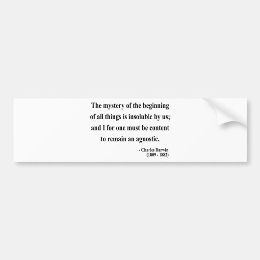 Charles Darwin Quote 5a Bumpersticker (Voorkant)