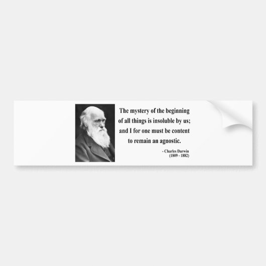 Charles Darwin Quote 5b Bumpersticker (Voorkant)