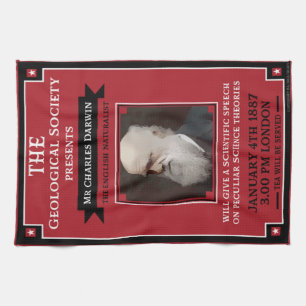 Charles Darwin  Repro Retro Theedoek