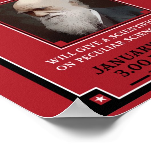 Charles Darwin Repro Retro Wall Art Poster (Hoek)