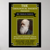 Charles Darwin Repro Retro Wall Art Poster (Voorkant)