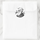 Charles Darwin Ronde Sticker (Tas)