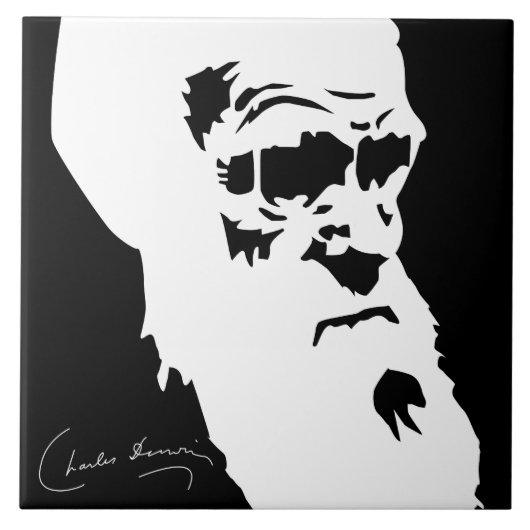 Charles Darwin Tile Tegeltje (Voorkant)