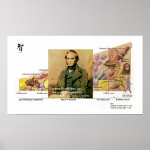 Charles Darwin "Vrienden" Wijsheid Quote Poster