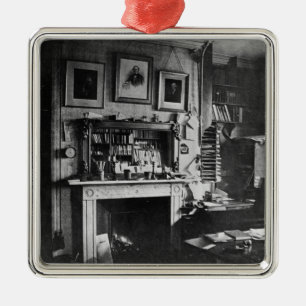 Charles Darwin's studie in Down House Metalen Ornament