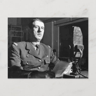 Charles De Gaulle Portrait Briefkaart