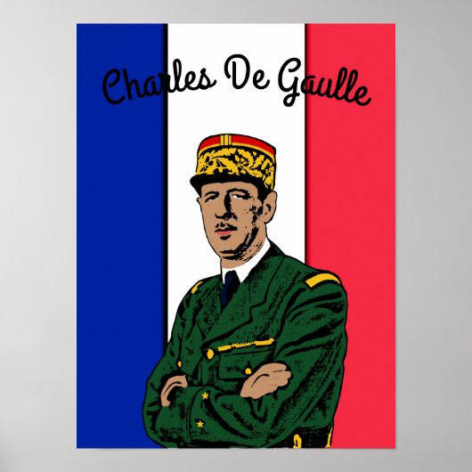 Charles de Gaulle Poster (Voorkant)