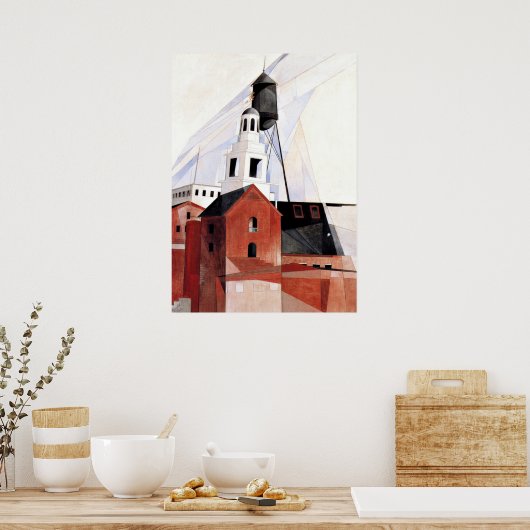 Charles Demuth schilderij, Lancaster Poster (Keuken)