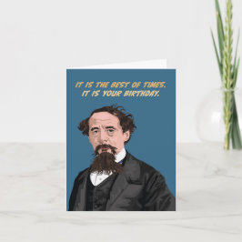 Charles Dickens Best Times Birthday Kaart