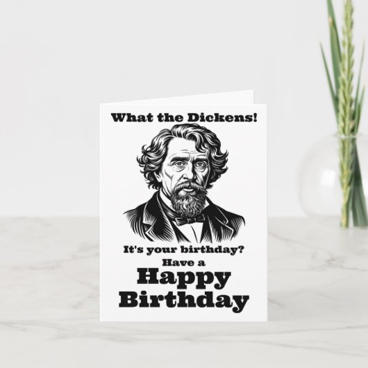 Charles Dickens Birthday Kaart (Voorkant)