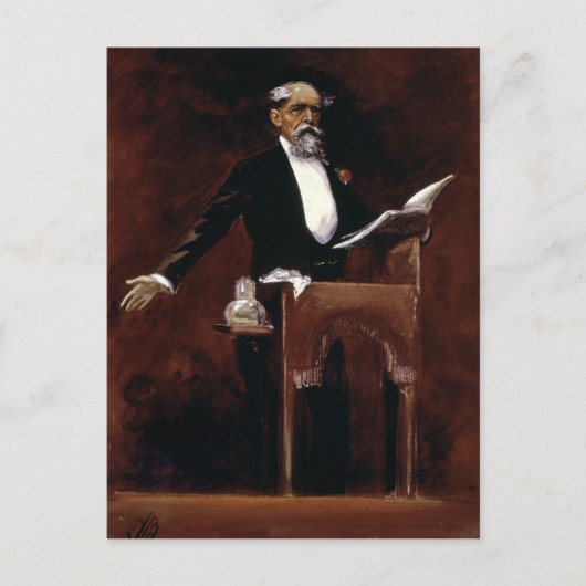 Charles Dickens Briefkaart (Voorkant)