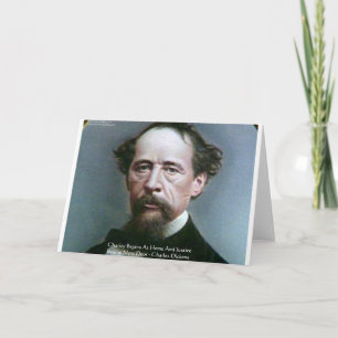 Charles Dickens "Charity @Home" Citaat Gifts Feestdagen Kaart