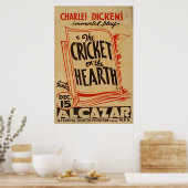 Charles Dickens cricket on the Hearth WPA Poster (Keuken)