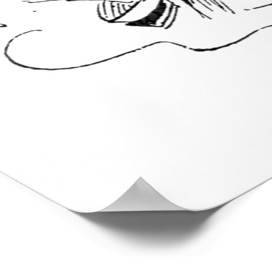 Charles Dickens. Een stille pijp op het Cantebury. Poster (Hoek)