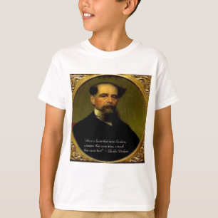 Charles Dickens & Hartverwarmende quote T-shirt