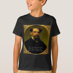 Charles Dickens & Hartverwarmende quote T-shirt