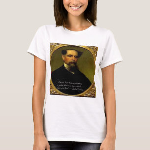 Charles Dickens & Hartverwarmende quote T-shirt
