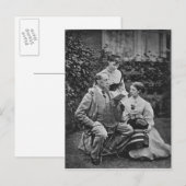 Charles Dickens met twee dochters Briefkaart (Voorkant / Achterkant)